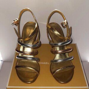 Michael Kors Nantucket Metallic Gold Sandals